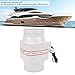 nehzgnauh 4in 270CFM Bilge Air Blower, in Line Electric Marine Boat Air Blower, ABS Plastic, 24V Airflow Blower with 6 Fan for Compartment Ventilation