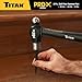 Titan Pro-X 63706 3-Piece Ball Pein Hammer Set, Includes 8oz, 16oz & 32oz Ball Peen, Overstrike Protection, Forged Steel Heads, Shock Absorbing Fiberglass Handles & Textured Grips