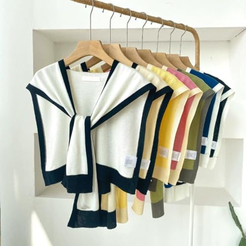 Women's Colorblock Shawl - Ultra-Soft Knitted Wrap, Conditioned Comfort and Everyday Style, for Air-Conditioned Rooms2