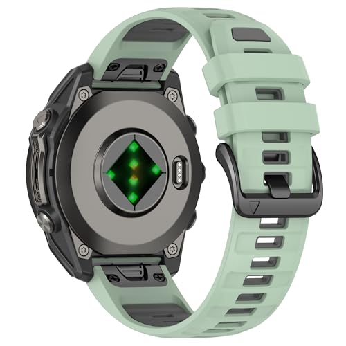 Image of XMUXI 26mm Watch Band Compatible with Garmin Fenix 7X / Fenix 6X / Fenix 5X / Fenix 8 51mm / Tactix Delta,Soft Silicone Replacement Quickfit Bands for Fenix 3 /3 HR,Descent MK1 /Enduro