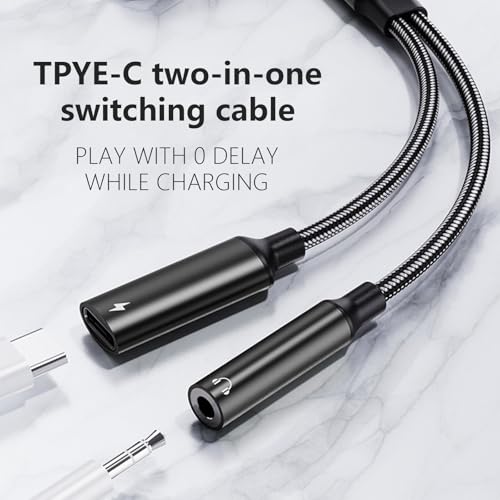 Adaptateur USB C double femelle charge et écoute simultanée sans perte