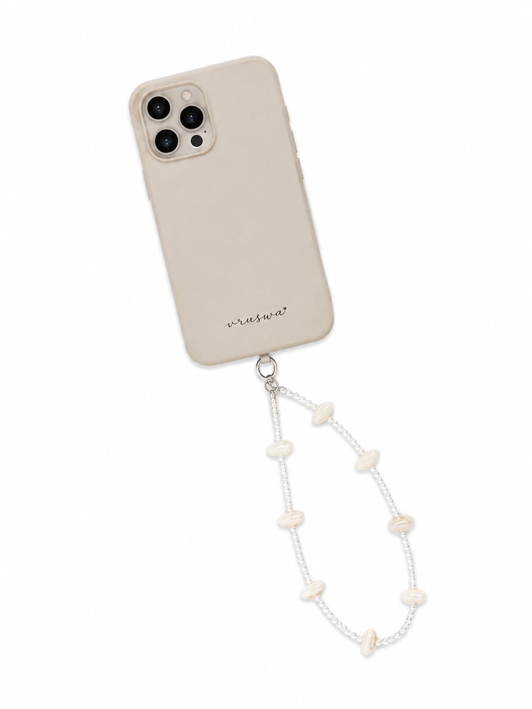 Pearl Beaded Phone Charm Strap with Sturdy Metal Hook | Shell Beads Design, Lightweight & Handy, Handmade with Love, Universal Phone Tether, Aesthetic Wrist Strap-image-31