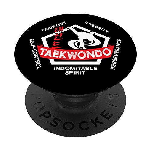 Taekwondo 5 Tenets Martial Arts ATA ITF Gift PopSockets PopGrip: Impugnatura per Telefoni Cellulari e Tablet Intercambiabile