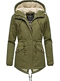 MATERIAL: Weiches und griffiges Obermaterial aus Baumwolle, innen ist die Winterjacke bis in die Kapuze mit kuschelig weichem Teddyfell gefüttert, das für einen hohen Tragekomfort sorgt