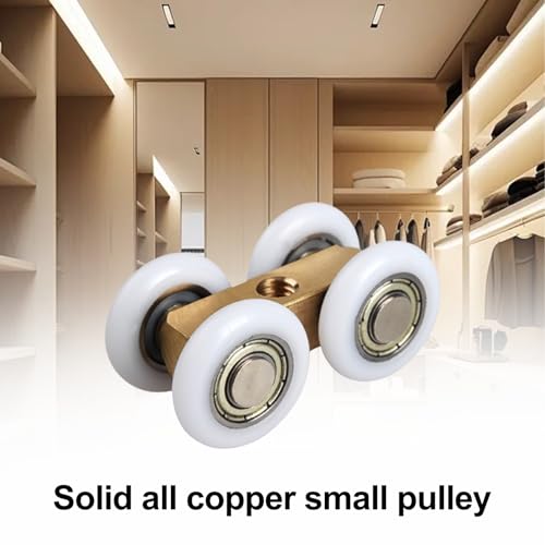 2 Stück Rollen für Schiebetüren, Schiebetür Rolle, Rollen für Schiebetür Unten, Rollwagen für Schiebetore, Geeignet für Balkon, Küche, Esszimmer, Badezimmer und Badezimmer