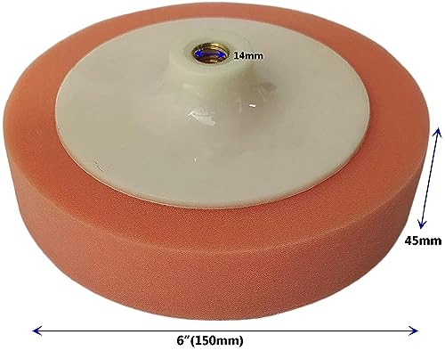 Image of Inditrust New 6 inch inch 150mm M-14 Thread Auto Car Detailing Polishing Pads Sponge Buffing Waxing Pad Wheel for Car Polisher Buffer Orange Pad Car Styling Vehicle Polisher