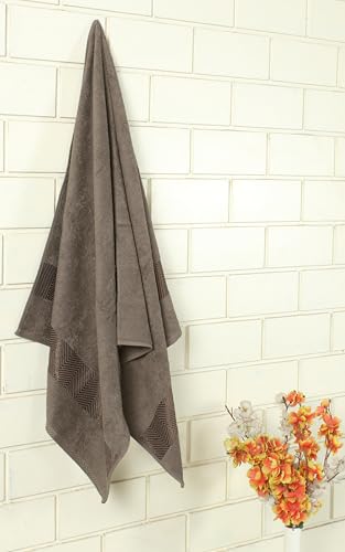 Image of Fash Home 500 GSM Towel 70x140 cm - 1 Pc, Ultra Soft, Highly Absorbent, Quick Dry, Plush & Durable Cotton Bath Towel for Home, Gym & Spa (Grey)