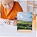ARTIBETTER Farmhouse Wooden Desk Calendar Stand Versatile Sign Holder Base for Photos Cards and Table Numbers Slot for Weddings Offices and Events