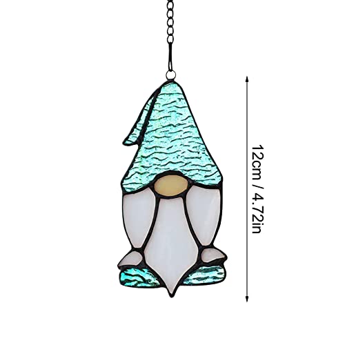 Sobeikre Stained Glass Window Pendant Acrylic Wall Hanging Ornament Window Pendant Christmas Gnome Decorations Kitchen (A, One Size) #TOP3