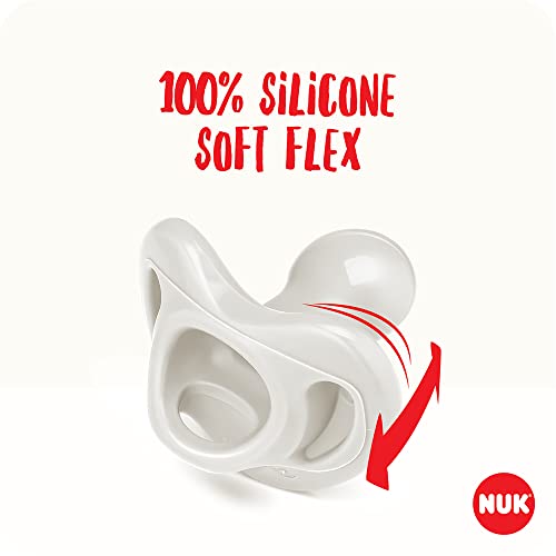 NUK Kit C/ 2 Chupetas Sensitive Soft Fashion 100% Silicone Neutral S1