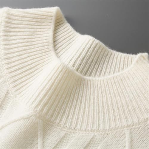 Men Wool Knit Pullover Thicken Sweater Loose Textured Warm Tops Winter3