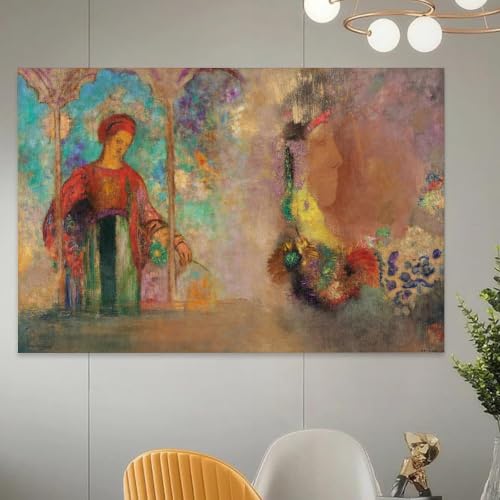 Cuadro de Odilon Redon para pared: dale vida a tu sala de estar u oficina moderna 5