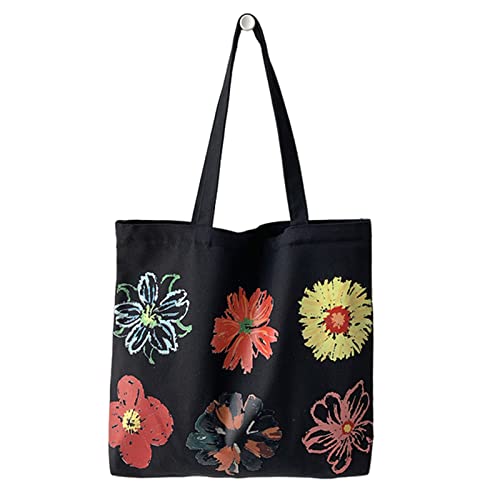 Sac de plage URYYRIT en toile de coton robuste aux finitions soignées pour femme
