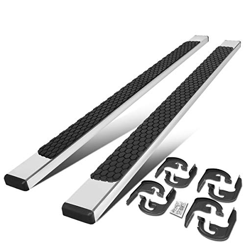 5 Inches Flat Side Step Nerf Bar Running Boards Compatible with Ford F-150 Super Crew Cab 04-14, Stainless Steel, Polished Chrome