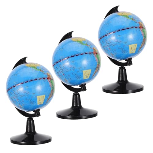UTHCLO 3 Piezas Globo Terráqueo Educativo 3d Interactivo Material Abs y Pvc Estudiantes con Base Adecuado para Aulas Escolares