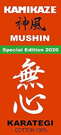 Kamikaze Karategi MUSHIN Special Edition 2020-100% Cotton Karate Uniform for Kihon, Kata, Kumite