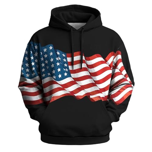 Sudadera de hombre con estampado de la bandera americana para verano