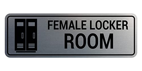 Plaque vestiaire grand format argent brossé pour l'accueil de votre salle de sport