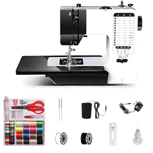 Portable Electric Sewing Machine for Beginners Adults and Kids Beginner Sewing Machine Embroidery Machine 38 Stitch Programmes Hand Held Sewing Machine UK Basic Sewing Kit Included