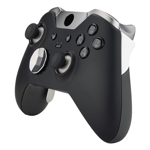 eXtremeRate Agarre de Goma para Xbox One Elite Accesorios Asa Izquierda Derecha Empuñadura Antideslizante Grip Mango de reemplazo Kit para Xbox One Elite Control-Modelo 1698 (Blanco) - imagen 6