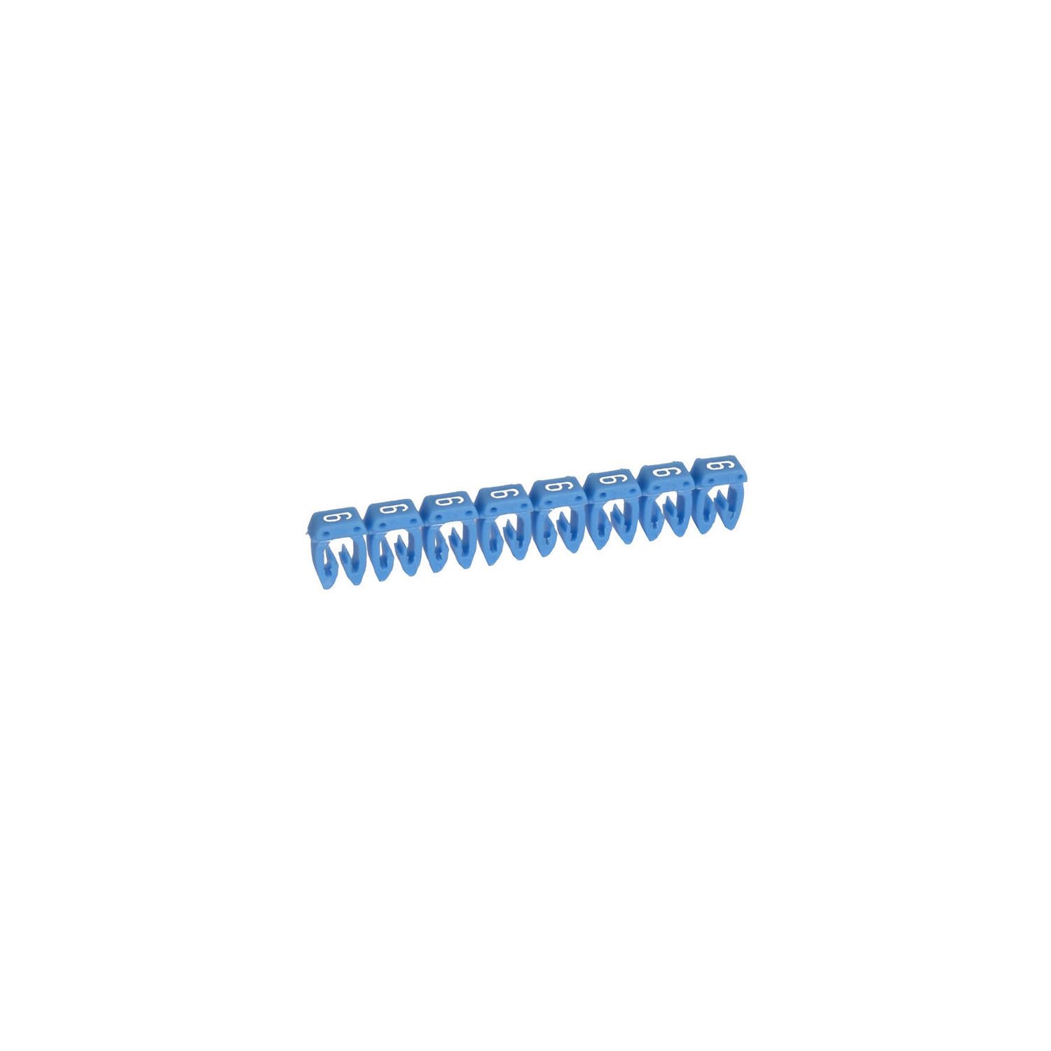 038236 Legrand - Boite de 800 repères CAB 3 pour fils 4mm² à 6mm² - marquage chiffre 6 bleu
