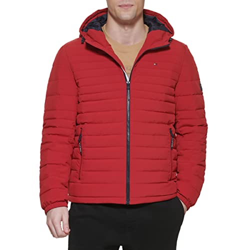 Image of Tommy Hilfiger Men's Stretch Poly Hooded Packable Jacket