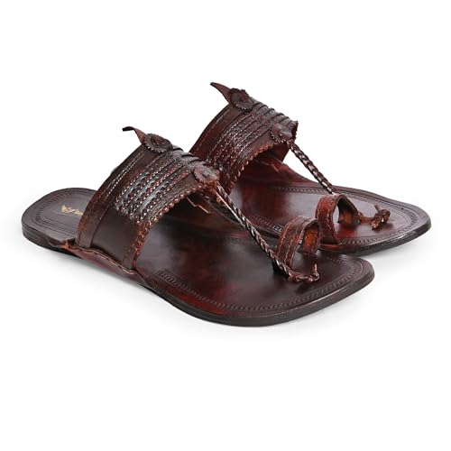Image of Kolhapuri Chappal for Men|Kolhapuri Slippers for Men|Kolhapuri Shoes for Men|Leather Slippers for Men|Wedding Slippers for Men-A1