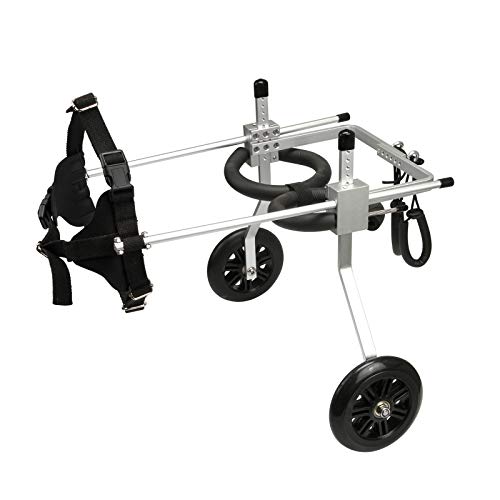Rollstuhl für Hunde, verstellbar, für Rückenbeine, Rehabilitation, 2 Räder, geeignet für 31 ~ 41 cm Hinterbeine, 9 bis 20 kg Hunde