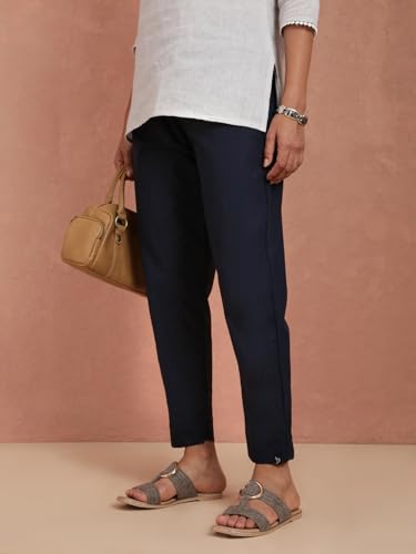 Image of TWIN BIRDS Women Cotton Kurti Pants | Straight Fit Ethnic Daily Trousers