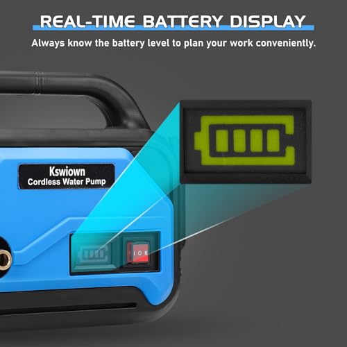 Pompe D'acqua per Makita 18V Batteria, Pompa Elettrica da Giardino a Batteria Pompa Portatile Autoadescante, 220w con Tubo di Uscita Dell'acqua 10m(Senza Batteria) - 7