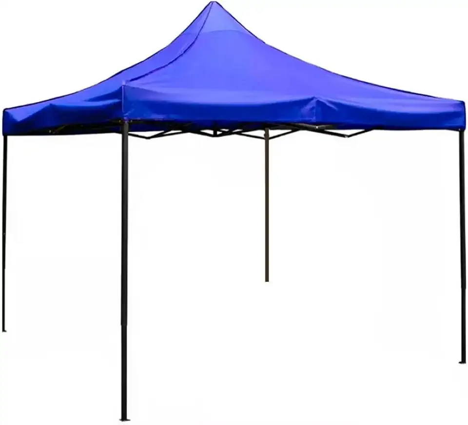 Tenda Gazebo Dobrável 3x3m para Área Externa, Estrutura em Aço, Com Bolsa (Azul)