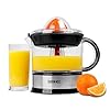 Duronic JE407 Spremiagrumi elettrico 40W, Estrattore in acciaio inox 700ml, Spremiagrumi automatico con filtro regolabile, Spremitore per agrumi con 2 coni, per succo di arancia limone lime pompelmo