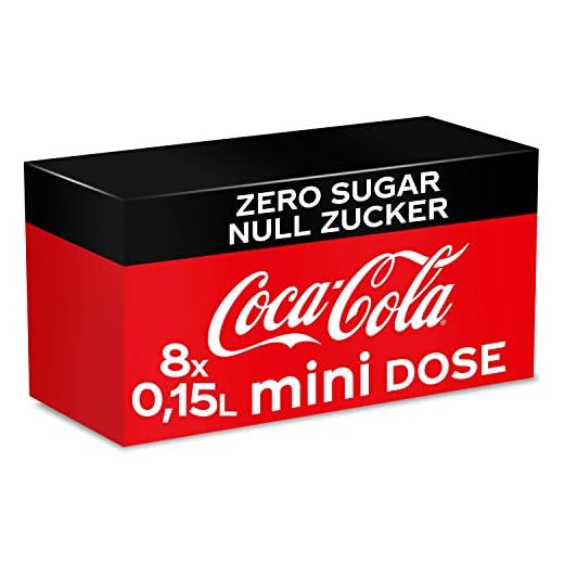Coca-Cola Zero Sugar, koffeinhaltig uppfriskande dryck i snygga miniburkar med originalsmak, engångsburk (3 x 8 x 150 ml)