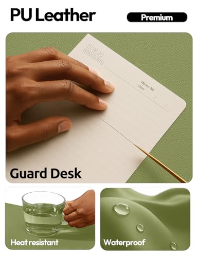 Image of YSAGi Leather Desk Protector, Office Mat, Large Mouse Mat, Non-Slip PU Leather Blotter, Laptop Pad, Waterproof Writing Pad for Office and Home (Green, 35.4 inch x 17 inch)