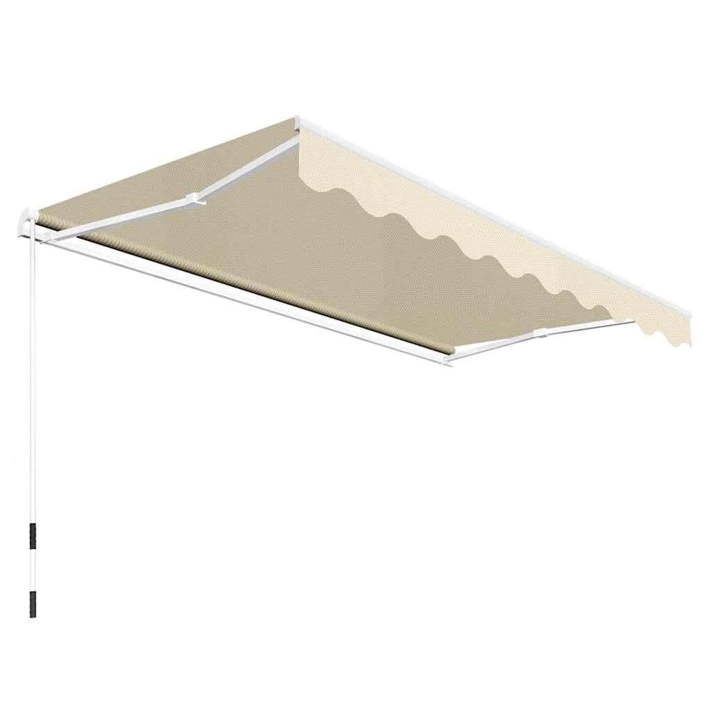 Cadre de Store Banne Aluminium, Enroulement Automatique, Blanc, 4 x 3 m