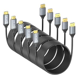 5 Pack DisplayPort to HDMI Cable 4K@60Hz 3.3FT(39.6in), Display Port to HDMI Uni-Directional Passive Adapter Cable, Male to Male DP 1.2 to HDMI 2.0 Cord for Monitor, PC, Laptop, GPU, HDTV,Projector