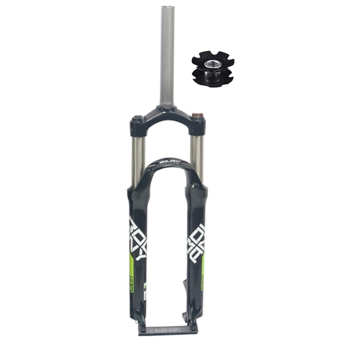 ZXGSXIOU 24 Inch Mountain Bikes Bicycles Front Fork 1 1/8 Straight Steerer Suspension Forks Mechanical 100mm Travel Quick Release 9 * Disc Brake