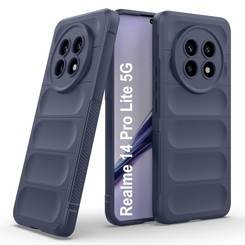 Image of Zapcase Back Case Cover for Realme 14 Pro Lite 5G | Compatible for Realme 14 Pro Lite 5G Back Cover | Liquid Silicon Magic Case with Camera Protection | Sapphire