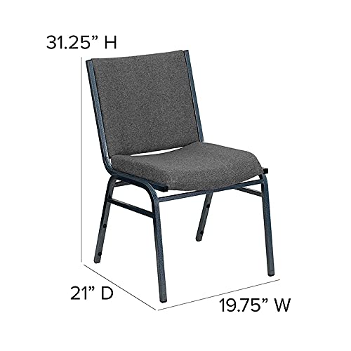 Flash Furniture Hercules Series Heavy Duty Gray Fabric Stack Chair #TOP5