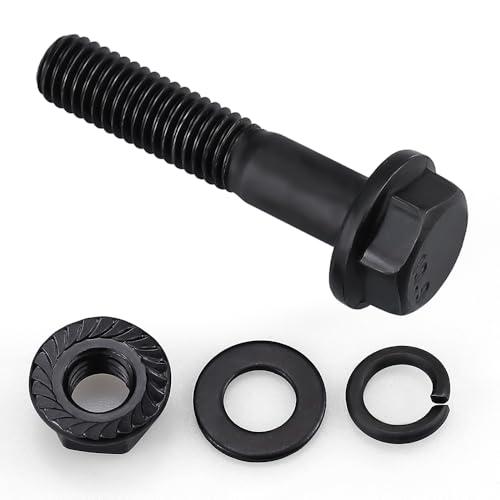 Image of 12-Sets M8-1.25 x 35mm Flange Hex Bolt with Flange Nuts and Flat & Lock Washers Assortment Set, 10.9 Grade Alloy Steel, Serrated, for Automotive Repair & Machinery Projects, Glvaner