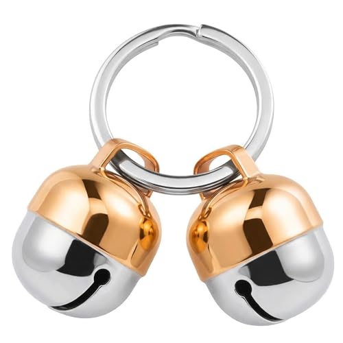 Beau's Bells 2 Extra Loud Cat & Dog Bells | Pet Tracker | Save Birds & Wildlife | Luxury Handmade Copper (Medium)