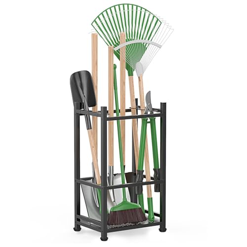 HYSHLC Gartengeräte Aufbewahrung, Gartengeräte Organizer Kohlenstoffstahl...