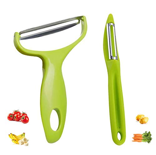 Schäler Gemüse Aktenvernichter Banane Birne Obst Slicer Bequemer Griff Für Küche 2-Teiliges Set