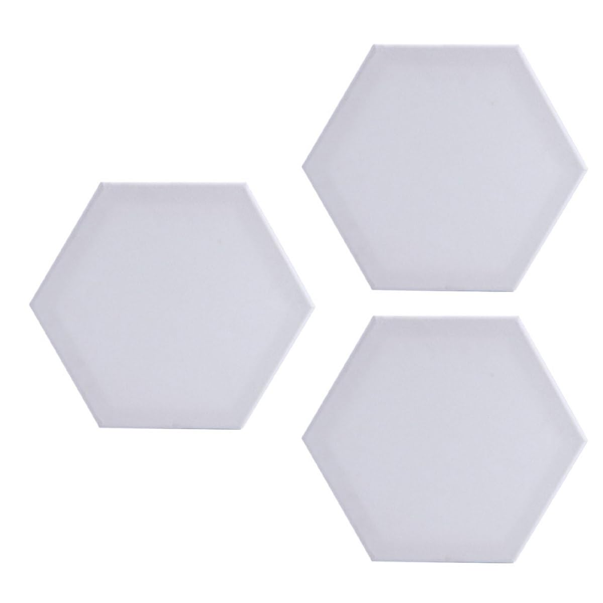 SUPVOX Lot de 3 Panneaux d'Art Hexagonaux en Coton Épais Blanc 125 CM pour Peinture Artistique DIY Toile d'Artiste Polyvalente Compatible Huiles Acryliques et Tempera pour Intérieur