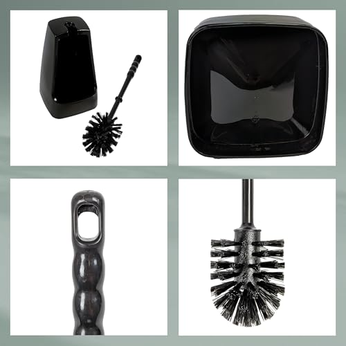 kela Klobürste mit Behälter halbseitig geöffnet, 38 cm, Toilettenbürste, WC Bürstengarnitur Levin, schwarz