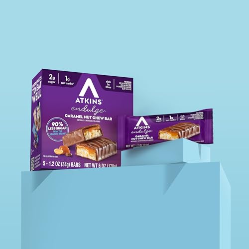 Atkins Endulge Caramel Nut Chew Bar, 2g Sugar, 5 Count - image 5