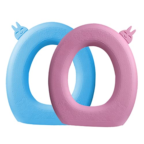 Cabilock 2 Stück Toilettenmatte Toilettensitzkissen Tragbares Sitzkissen Fuzzy Toilettensitzbezug Reisesitzkissen Komfortsitzkissen Dickes Badezimmerkissen Wiederverwendbare