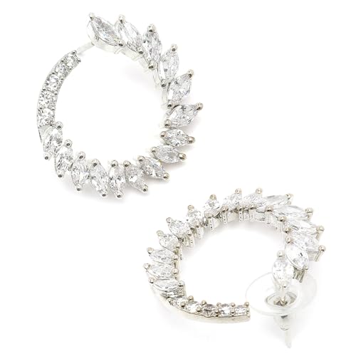 Image of Karatcart Women Green American Diamond Stud Earrings