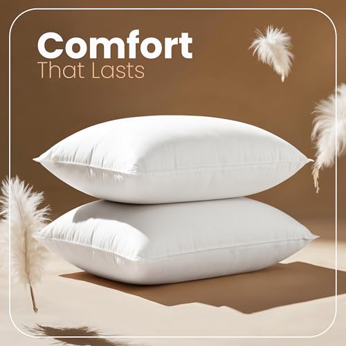 Image of Utopia Bedding 20x26 Pillow Inserts, Set of 2, White - Indoor Decorative Throw Pillows for Bed, Sofa & Couch - Soft, Supportive & Fluffy Cushion Inserts