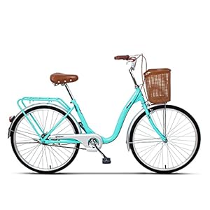 Complete Cruiser-fietsen, Fiets Heren en Dames Single Variable Speed​Student Lichtgewicht Fiets Retro Net Rode Auto…